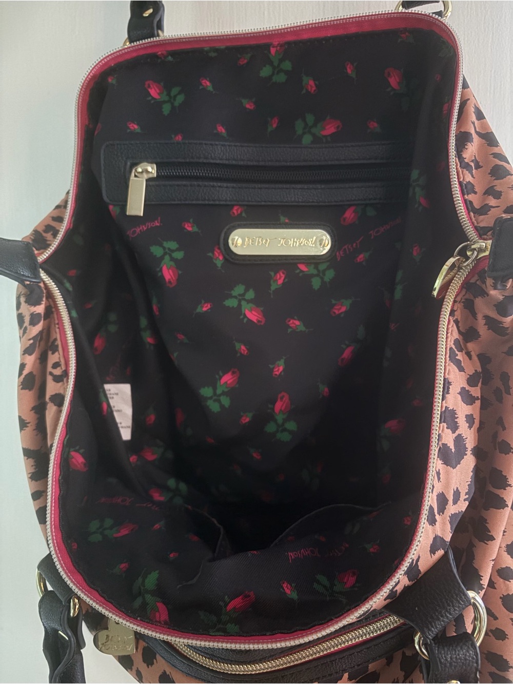 Betsey Johnson Leopard Print Tote - Picture 4 of 5